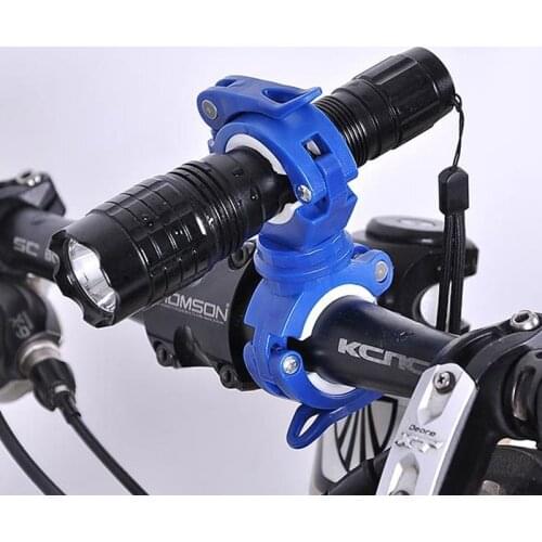 Bicycle Light Bracket Bicycle LED Torch Flashlight Holder 360 Degree Rotation Antiskid Rubber Bike Light Lamp Clip Mount Bracket