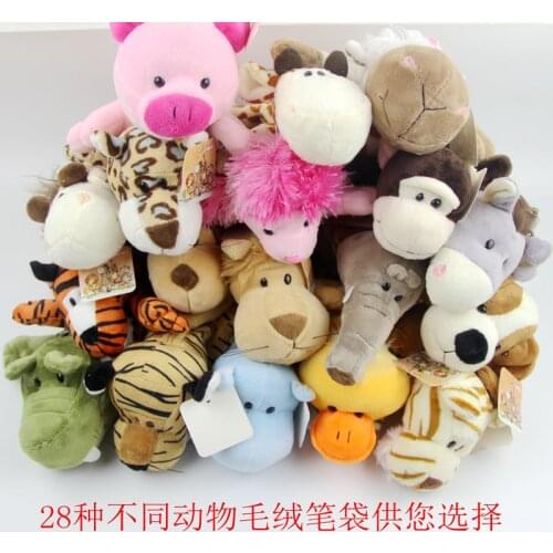 Animal Lion tiger monkey Cartoon Plush Pencil Case Lovely School office supplies Pencil Bags For Kids Stationery Pencil Box