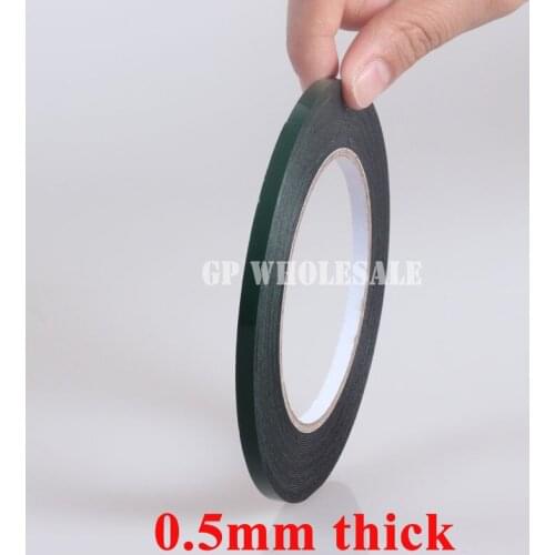 1x 5mm*10M*0.5mm Black 2 Sided Sticky Sponge Foam Tape Gasket for Cellphone Repair Auto Panel Sealing dust proof