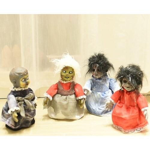 1PC Halloween Ghost Doll Props Electric Walking Doll Toys With Shinning Eyes For Halloween Horror Party Decoration Kids Gift