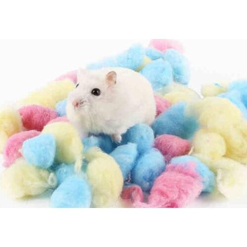 1 Bag High Quality Colorful Winter Keep Warm Cotton Ball Hamster Cage House Filler Supply for Rat Mouse Hamsters
