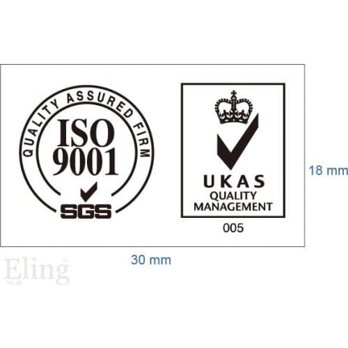 10000pcs 30x18mm ISO 9001 SGS UKAS Sign Self-Adhesive Paper Label Sticker, Item No. FA14