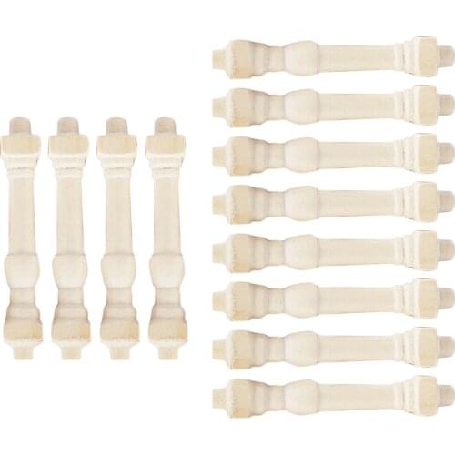 12xDollhouse Miniature DIY Builders Timber 1/12 Wood Staircase Balusters Spindle