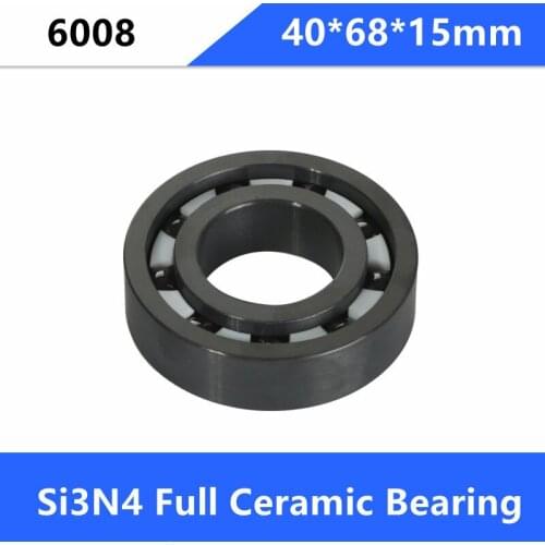 2pcs/lot 6008 Full SI3N4 ceramic bearing deep groove ball bearing silicon bearing 40*68*15mm