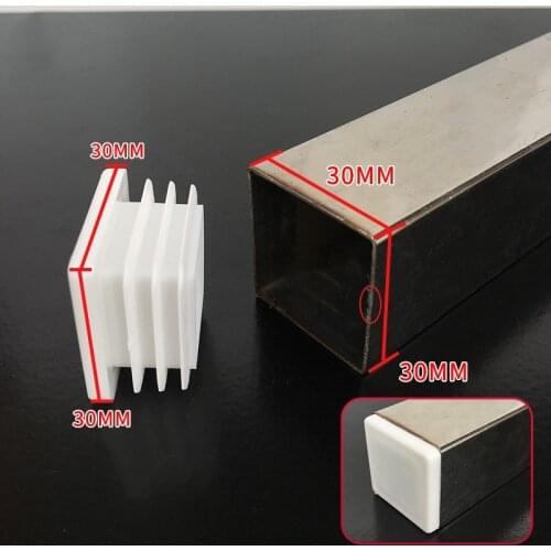 4pcs Non-slip Furniture chair leg caps plastic Blanking End Insert Plug for square steel pipe Table Feet Cover floor protecter