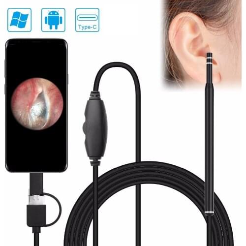 5.5mm Visual Earwax Cleaner Android Endoscope Camera OTG Android USB Otoscope Ear Health Care Inspection Tool Camera