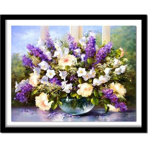 Diamond embroidery full drill Diamond painting Lilac flowers 5d diy diamond painting Cross Stitch Rhinestone