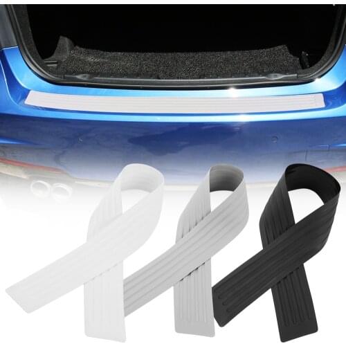 Car-Styling Tail Trunk Bumper Protection rubber Sticker For Renault Megane 2 3 Duster Logan Clio Laguna 2 Captur Decal