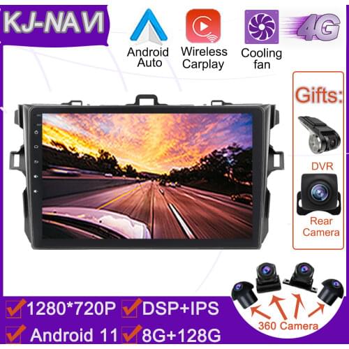 9‘’ Car Multimedia Player Android 10 For Toyota Corolla E140 / 150 2007-2012 Wifi GPS Bluetooth Radio Stereo audio media