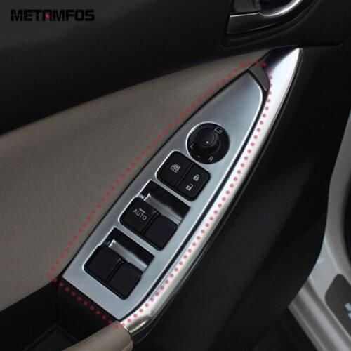 For Mazda CX-5 CX5 2012-2015 2016 Window Lift Switch Cover Trim Inside Armrest Frame Matte Interior Accessories Car Styling