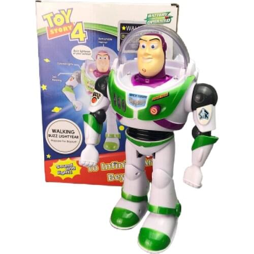 Disney Toy Story 4 Anime Figure Buzz Lightyear Toys Music Light Projection with Wings Action Figures Toys for Kids Birthday Gift