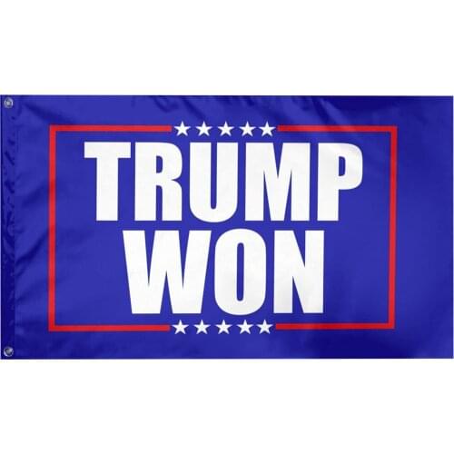 Trump Won Flag 3x5ft Banner Flying Hanging Flags Donald Trumps Support Accessories Garden Outside Porch House Home Decoration
