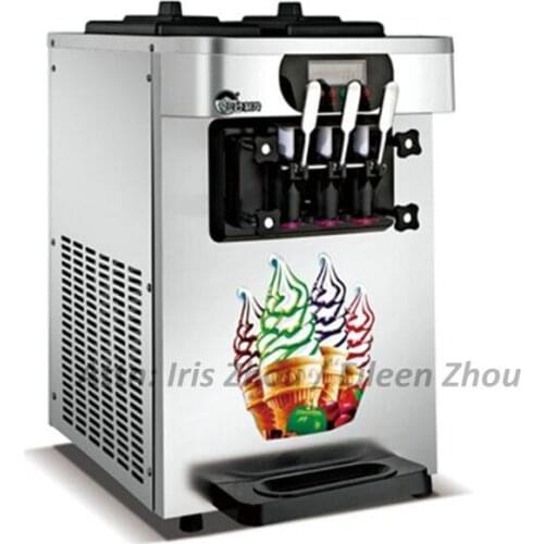 The hot sale 22L gelato table top mini soft ice cream milkshake vending machine 3 Flavors Ice Cream Maker