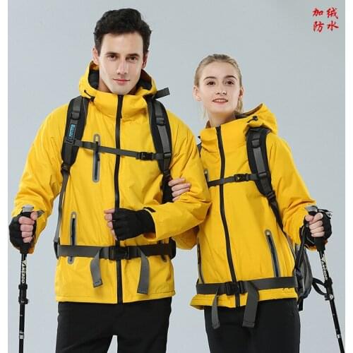 Custom Print New Softshell Jacket Men Waterproof Fleece Thermal Outdoor Velvet Hiking Coat Ski Trekking Camping Coat