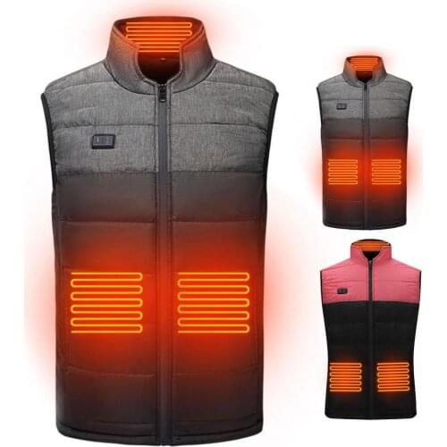 Heated Jacket Winter Warm Heated Vest Mens Womens Self Heating Vest USB Electric Thermal Clothing Waterproof Camping Tourism