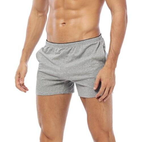 2020 Summer Casual Shorts Breathless Solid Swimming Shorts Casual Male Solid Gym Straight Short Beach Mens Short Drop shipping