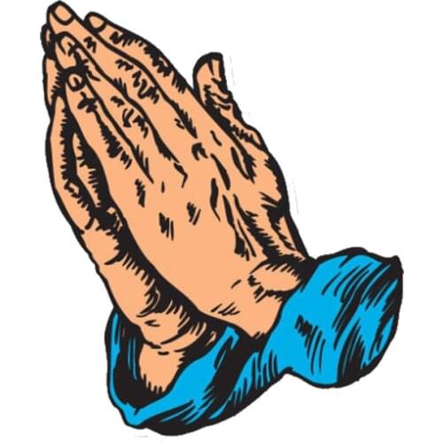 Hot Sell Creative Cartoon Christian Prayer Jesus Car Sticker Motorcycle Stickers Vinyl Decals Anti-UV PVC 12.7cm X 10.5cm