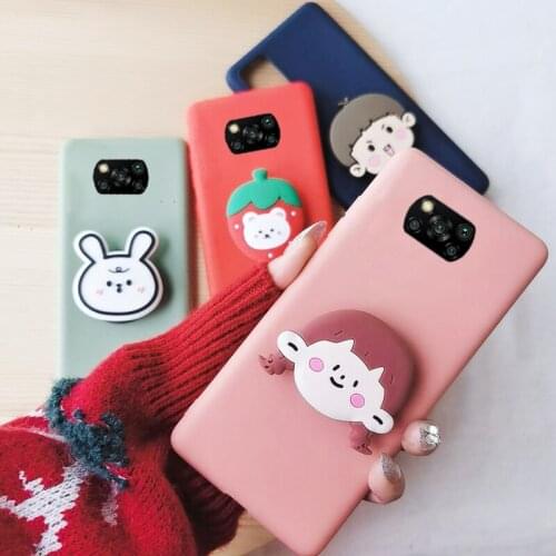 For xiaomi poco x3 nfc x3 3D Cute Cartoon Soft Phone Case for xiaomi poco x3 nfc cover Soft TPU Stand Holder Phone Case
