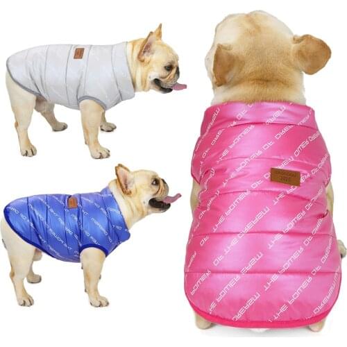 New Autumn Winter Dog Clothes For Small Dogs Boy Girl Bulldog Coat Fleece Keep Warm Thick Wadded Vest Puppy Outfit Pet Clothing