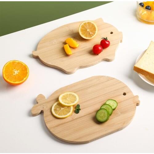 OTHERHOUSE Kitchen Creative Wood Cutting Board for Baby Food Bamboo Chopping Board Block Pizza Sushi Bread Tray Kitchen Tools