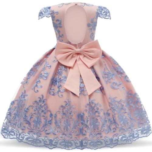 Fashion Hollow Back Girls Dress Elegant Princess Dresses Carnival Pageant Gown Formal Costume For Wedding Party Birthday Frocks