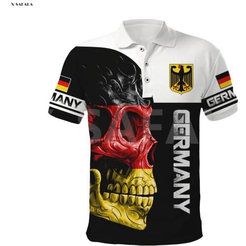 Puerto Rico Rooster Germany Butterfly 3D Full Printed Men Women 2 Thin Polo Shirt Collar Short Sleeve Street Wear Casual Tee