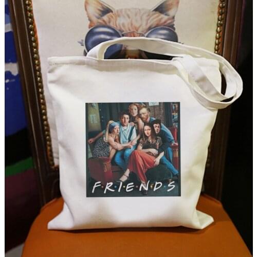 Shoulder Canvas Bags Friends Mona Lisa Van Gogh Handbag 90s Art Funny Backpack Harajuku Casual Women Bag Ulzzang Hip Hop Wallet