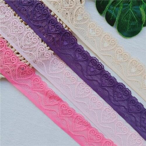 3.5CM Fabric For Sewing Underwear Hometextile Nylon Spandex Elastic Lace Small Edging Decorative Clothing Materiel S1035