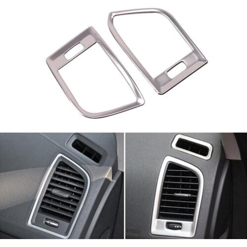 Stainless Steel Dashboard Air Conditioning Air Outlet Decoration Frame Trim Interior Ring Sequins for Volvo XC60 Car Styling