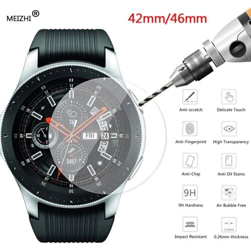 Protective Glass for Samsung Galaxy Watch 42mm Tempered glas for Samung Watch 46mm bracelet wrist band Screen Protector Film 46