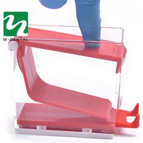 Colorful 1 PC Press Type Dental Products Storage Box Dentist Cotton Roll Dispenser Holder