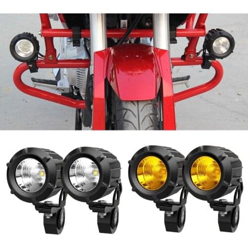 2Pcs Motorcycles Headlight Working Spot Light Motorbike Amber White LED Fog Lamp Scooters Car Portable Magnetic Roof holder led