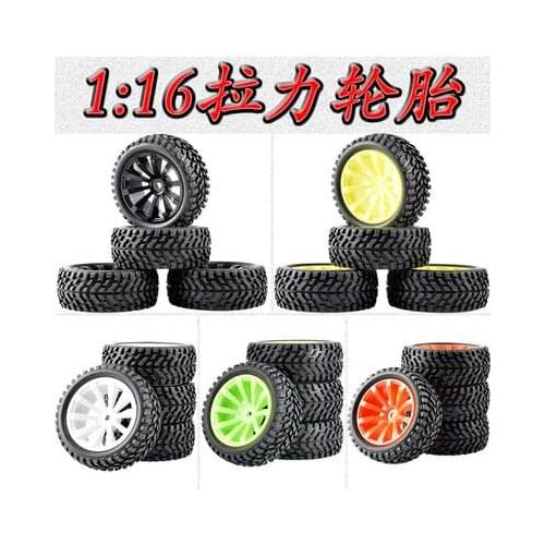 4 piezas de 75mm de goma de escalada de coche fuera de carretera llanta y neumáticos hexagonales para HSP HPI 1:10 componentes