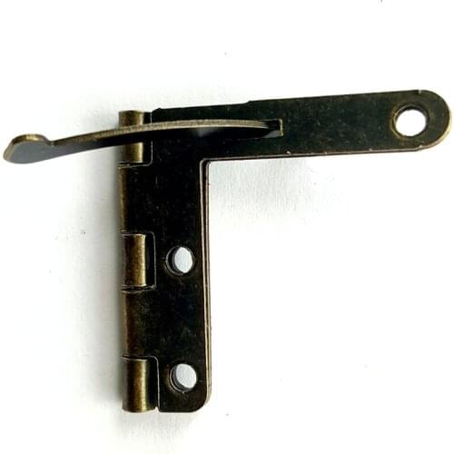 50pcs 30*33mm Bronze Box Quadrant Hinge Small Box Hardware Accessories Wholesale Buckle for Wooden Case Cabinet Home Deco