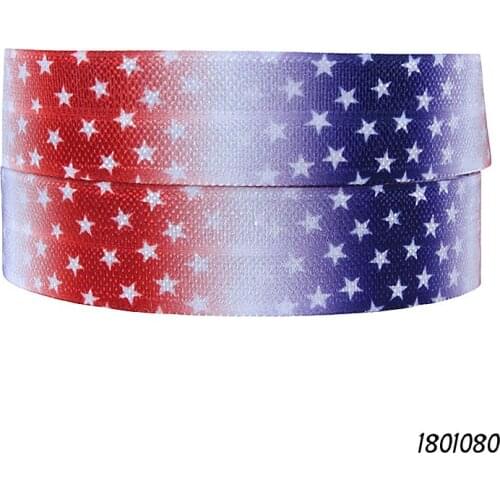 50 yards/lot) Free shipping ombre foe fold over elastic in star patterns