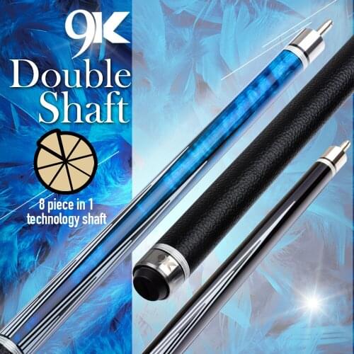 PREOAIDR 9K Billiard Pool Cue 8 Pieces in 1 Laminated Technology &Carbon Maple Shaft 11.75/ 12.75mm Uni-loc With Joint Protector