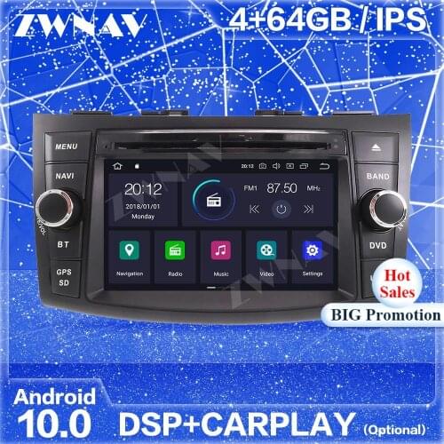 Carplay IPS Android 10 Screen GPS For Suzuki SWIFT 2011 2012 2013 2014 2015 2016 Radio Audio Stereo Multimedia Player Head Unit