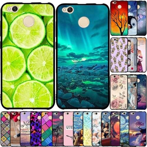 For Xiaomi Redmi 4X Case Flower Animal Cover Silicone Case For Xiaomi Redmi 4X Redmi4x Bumper Shockproof Phone Case Coque Etui