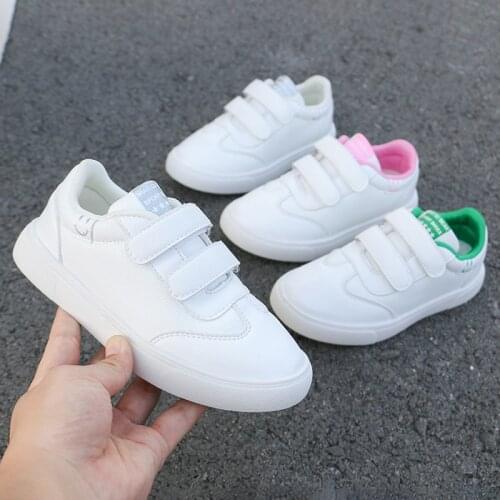 Children' white shoes boys girls board shoes kids casual sneakers leather trainers flat non-slip princess shoes child rest shoes