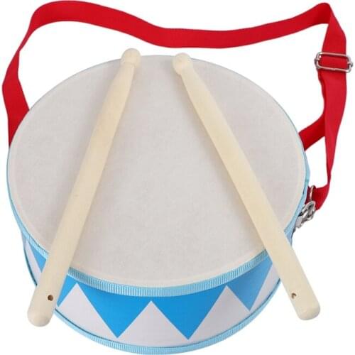 Kids Drum Wood Toy Drum Set with Carry Strap Stick for Kids Toddlers Gift for Develop Childrens Rhythm Sense
