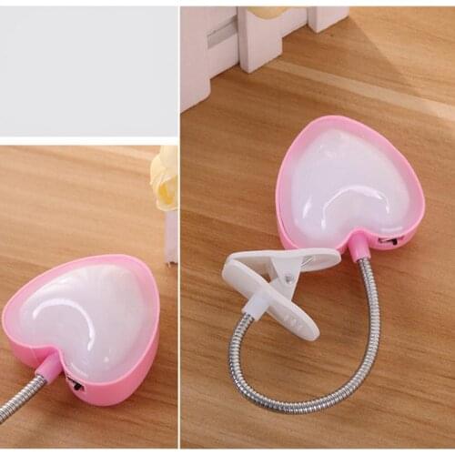 Mini Night Lamp Reading Lamp LED Flexible LED Light For Laptop Notebook PC Computer Desktop Protect Eyesight Heart Shape