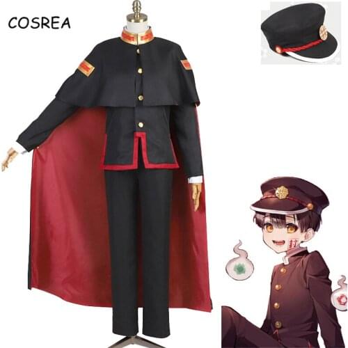Anime Toilet-Bound Hanako-kun Yugi Amane Cosplay Costume Men Adult Cloak Top Pants Hat Socks Post Costumes Halloween Party