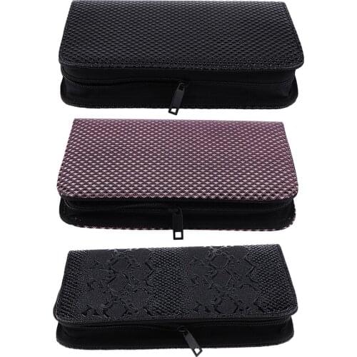 Durable PU Leather Hair Cutting Scissors Holder Case Pet Hairdressing Beard Grooming Tools Comb Clip Hand Bag