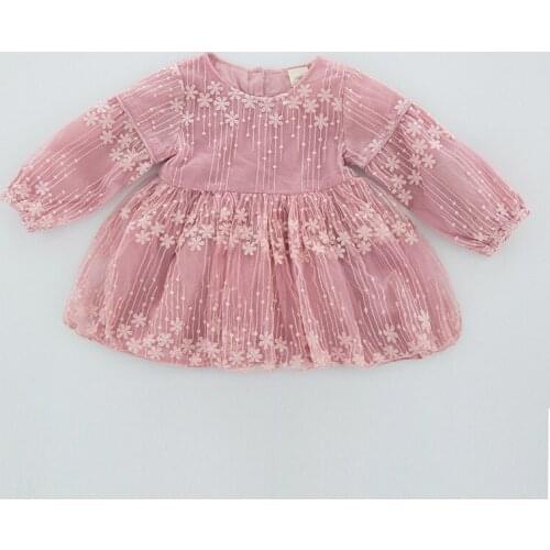 Baby Girl Lace Dress Brand Princess Infant Party Dresses for Girls Autumn Kids Long-sleeve Dress Baby Clothing Toddler Clothes