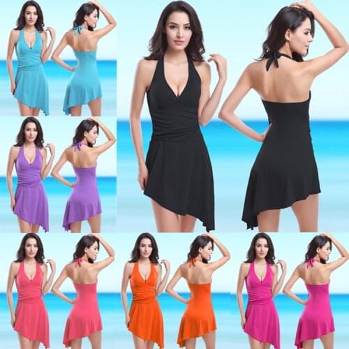 Swimsuit Variable One-Body Swimsuit Europe and America 2 in 1 Beach Skirt Swimsuit Water Spa Street Swimsuit Dress