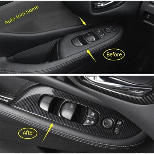 Lapetus Inner Door Armrest Window Glass Lift Button Cover Trim Fit For Nissan Murano 2015 2016 2017 2018 ABS Auto Accessories