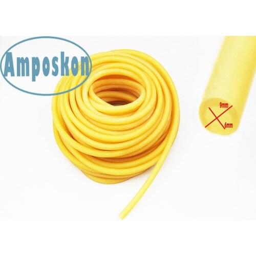 10 Meters New Hot High Quality Amber Rubber Latex Tube OD 9mm ID 6mm Wall 1.5mm Bungee Outdoor Hunting Replacement 6090 Fitness