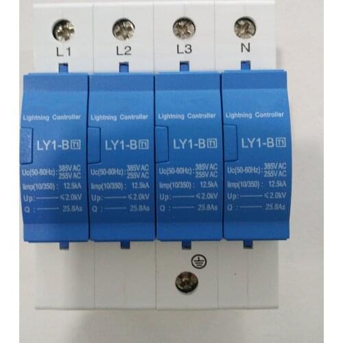 Lip12.5KA T1 Lightning Arrester 10/350us I Surge Protector 4P