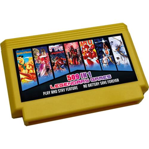 Best 509 in 1 game cartridge for fc Video Games big Memory 8 Bit 60 Pin game card For Nintend video game