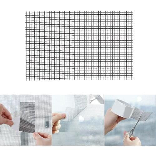 Window Screen Repair Kit Strong Adhesive Tape Fiberglass Covering Mesh Repair for Screen Door Tears Holes can CSV